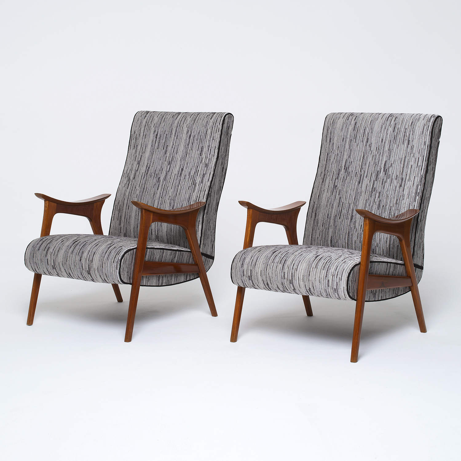 20th Century Danish Pair of Vintage Scandinavian Teakwood Lounge Chairs