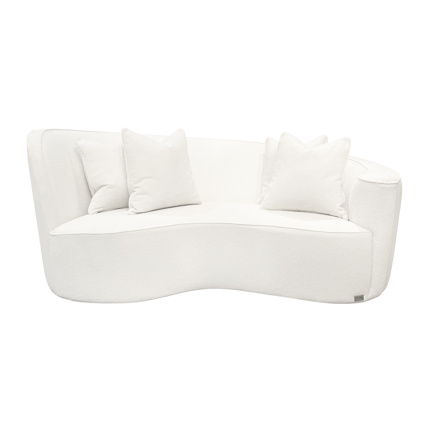 20th Century White American Four Seater Sofa – Vintage Settee by Vladimir Kagan