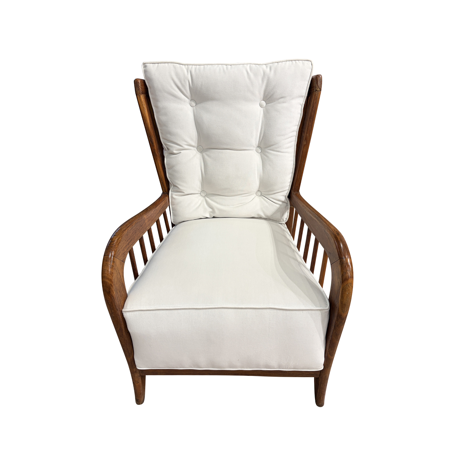 20th Century Dark-Brown Italian Single Cheerywood Armchair by Paolo Buffa