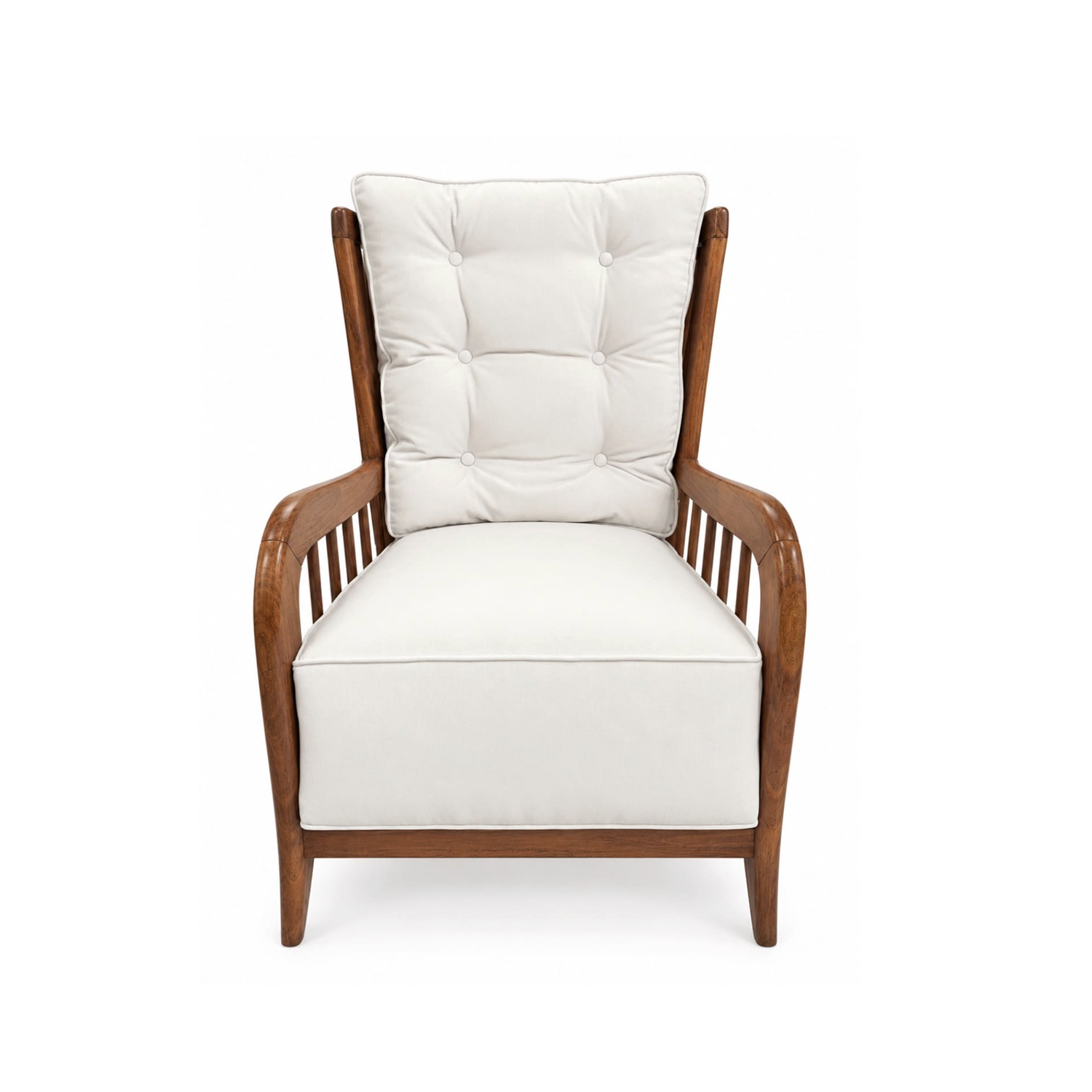Mid-Century Modern Italian Cherrywood Lounge Chair By Paolo Buffa, circa 1950s