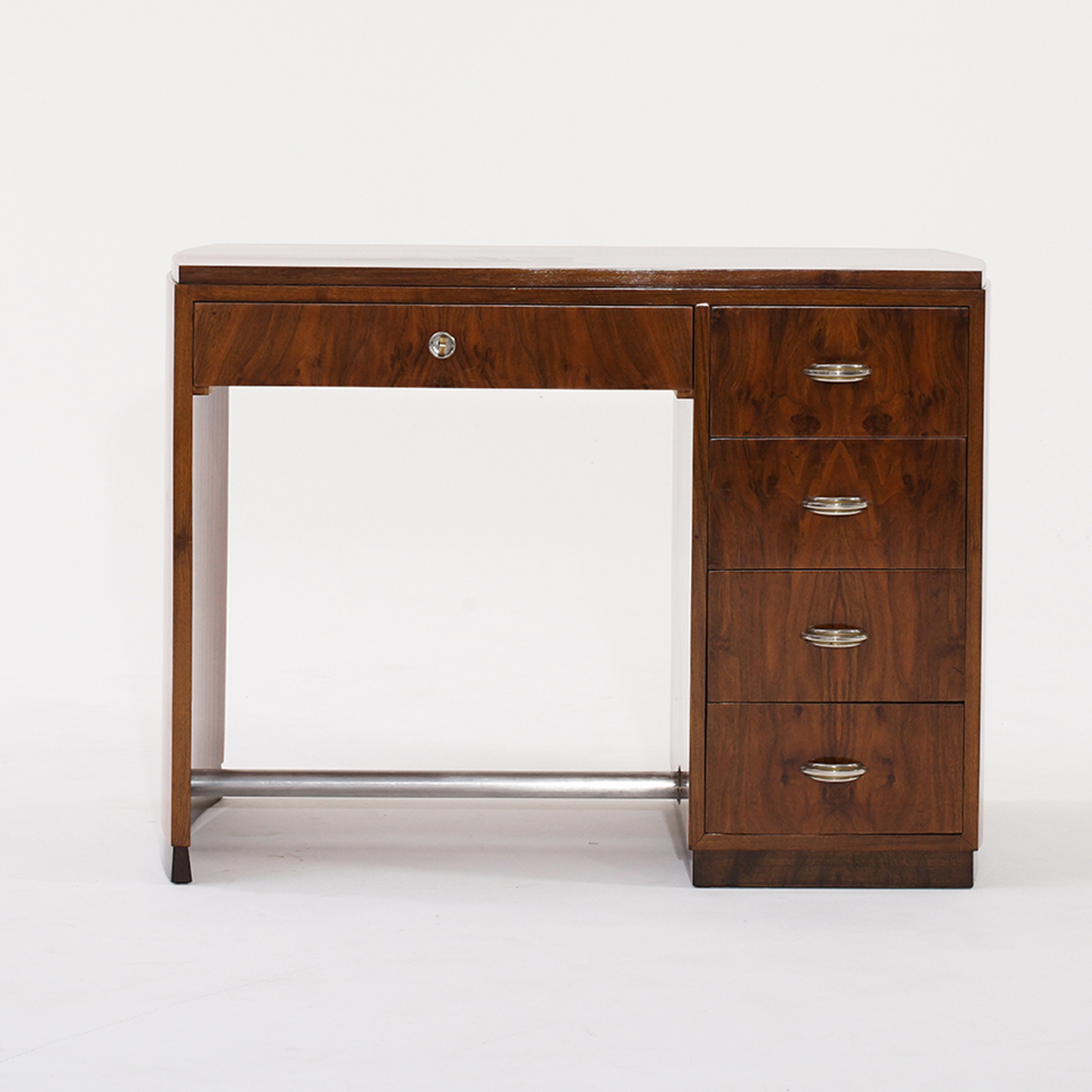 20th Century French Art Deco Walnut Writing Table – Small Side Desk