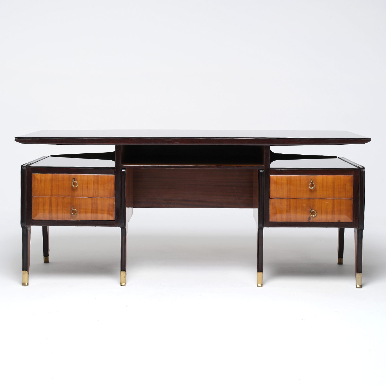 20th Century Italian Mahogany Writing Table – Vintage Desk by Vittorio Dassi