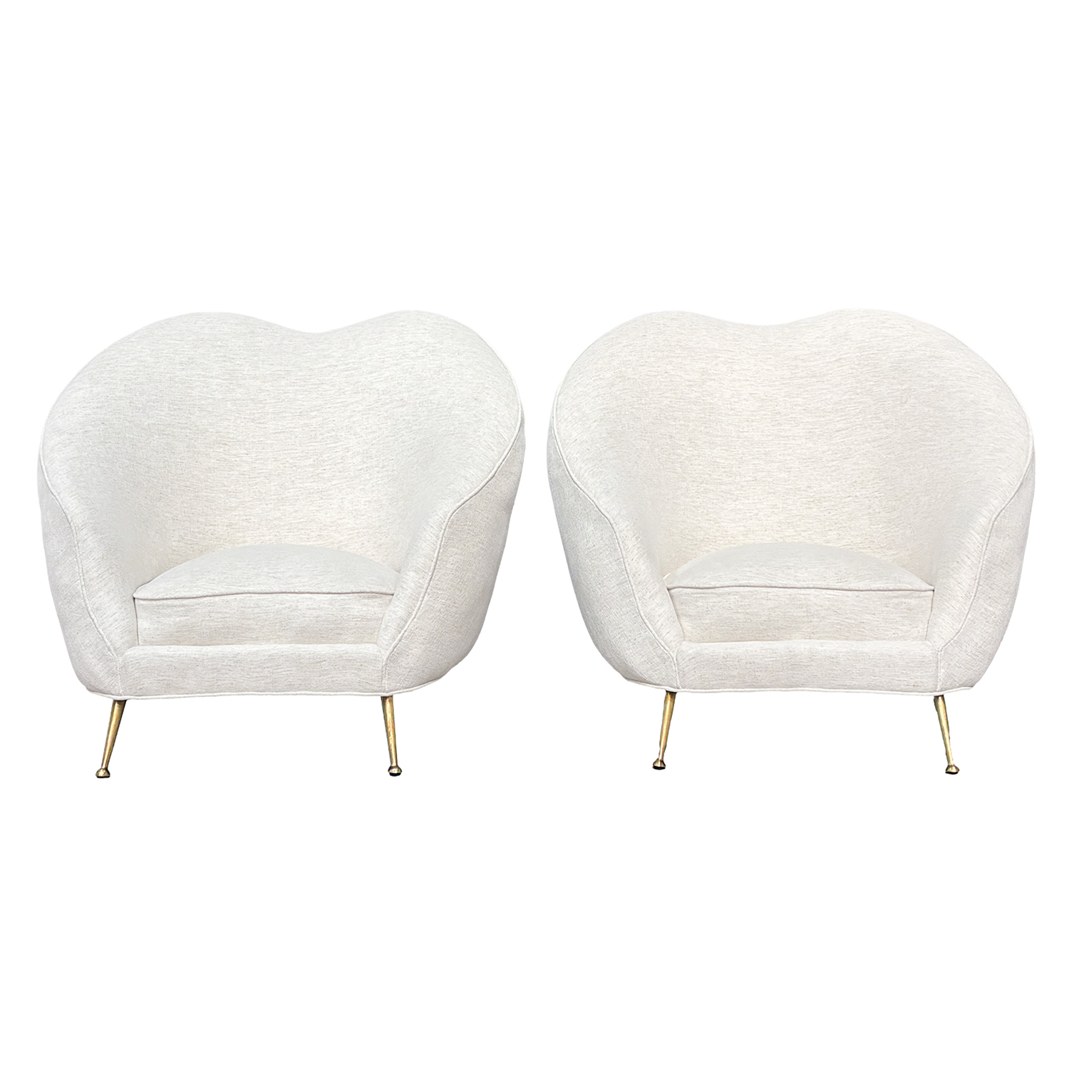 20th Century Italian Pair of Mid-Century Modern Club Chairs by Federico Munari