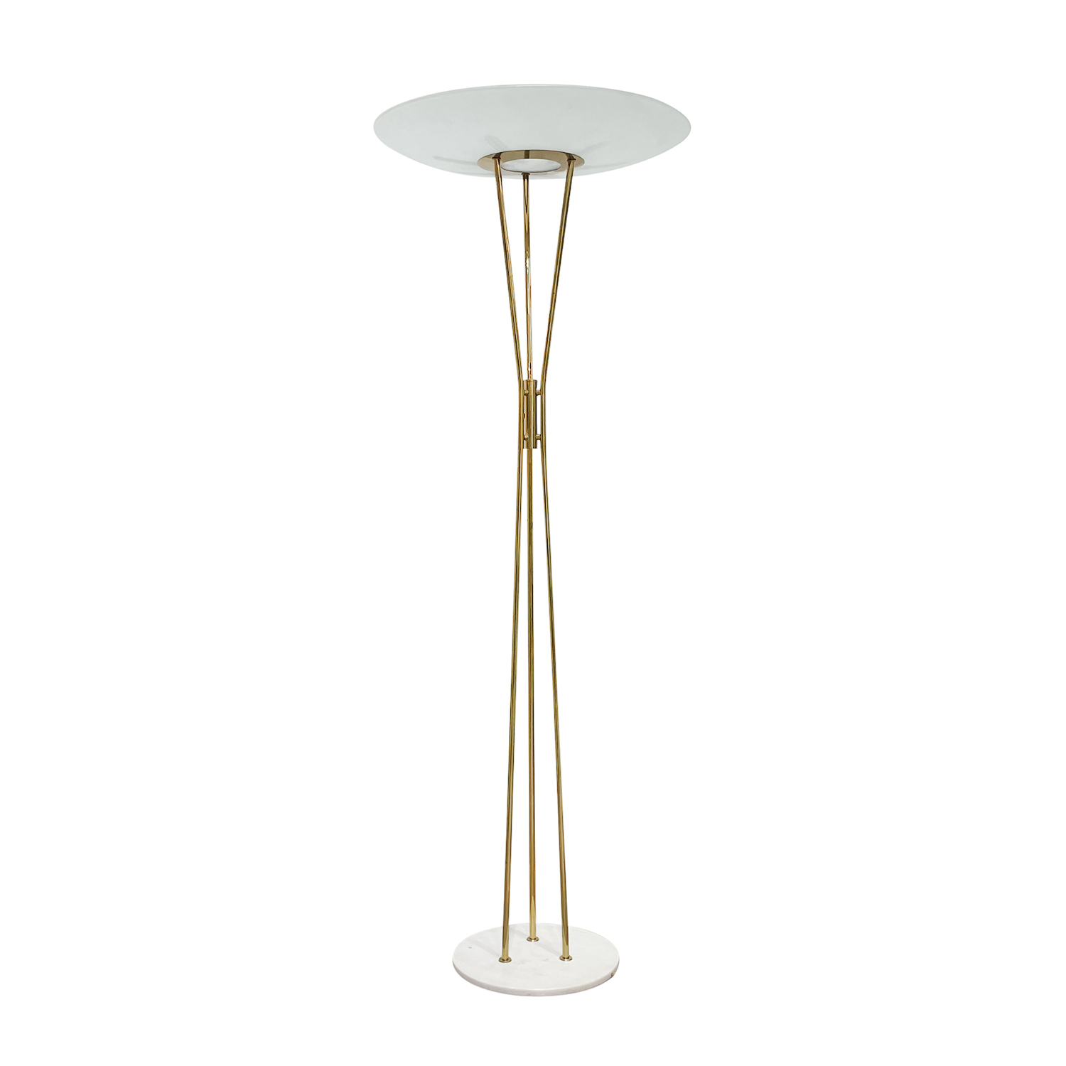 1940s Italian Stilnovo Crystal Glass Floor Lamp by Gaetano Sciolari