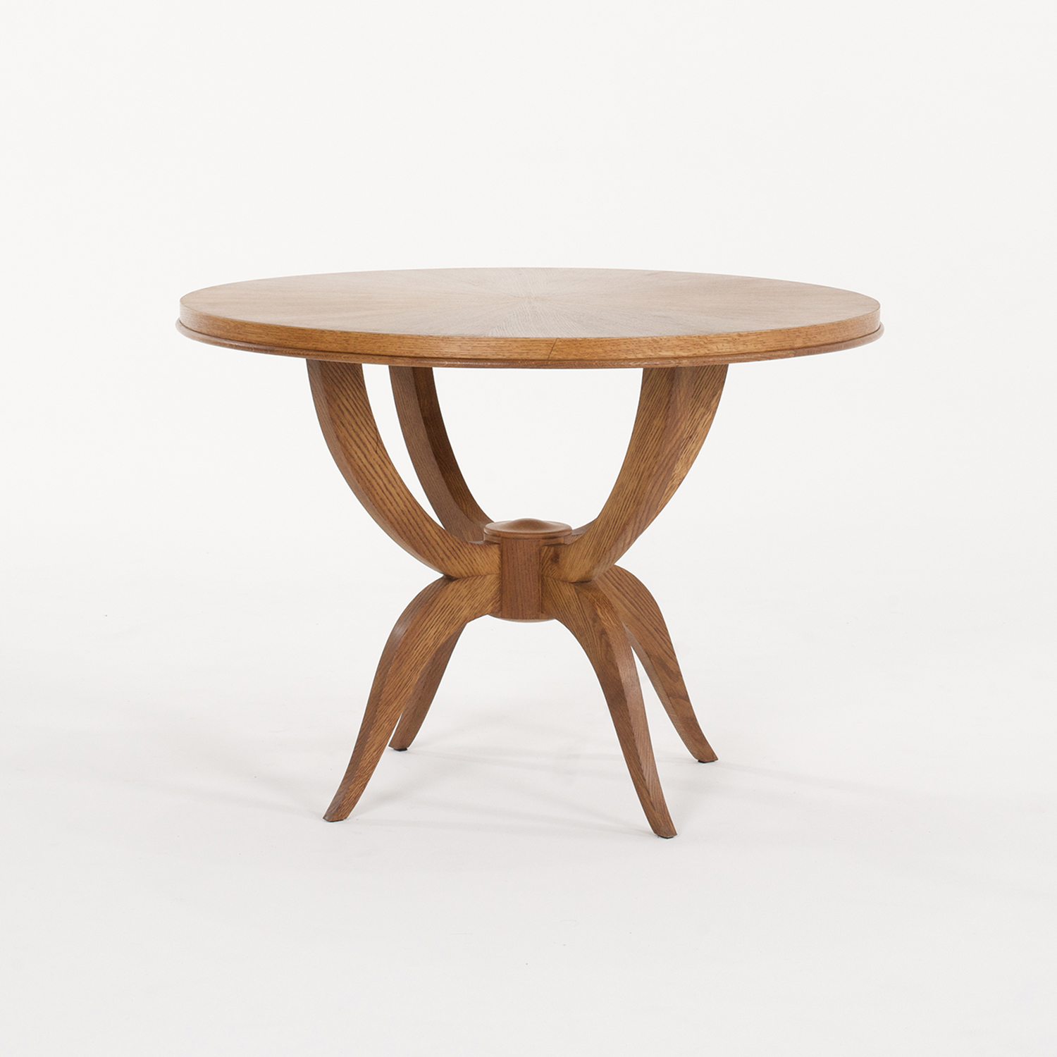 20th Century Danish Round Mid-Century Modern Vintage Oakwood Sofa Table