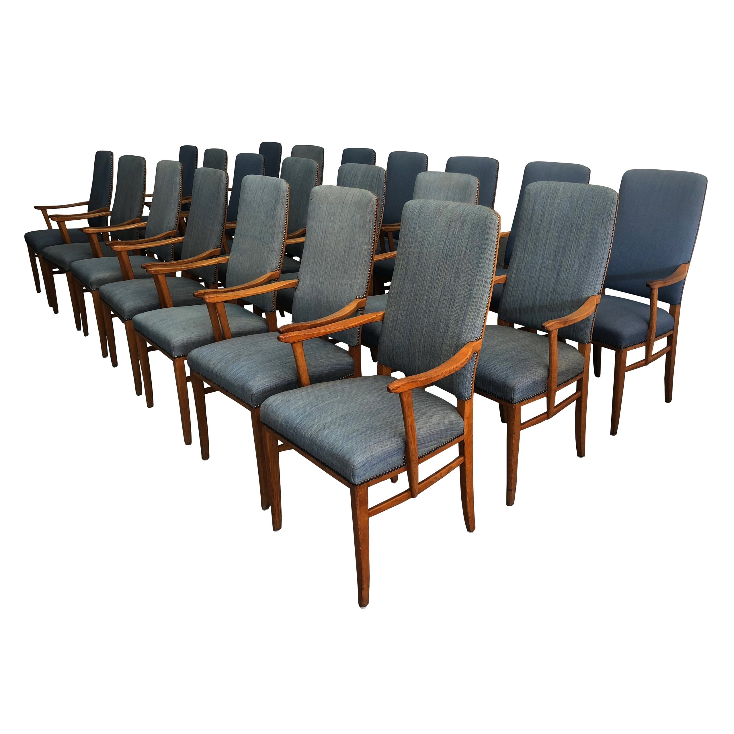 20th Century Swedish Set of Twenty-one Birchwood Armchairs by Carl Malmsten