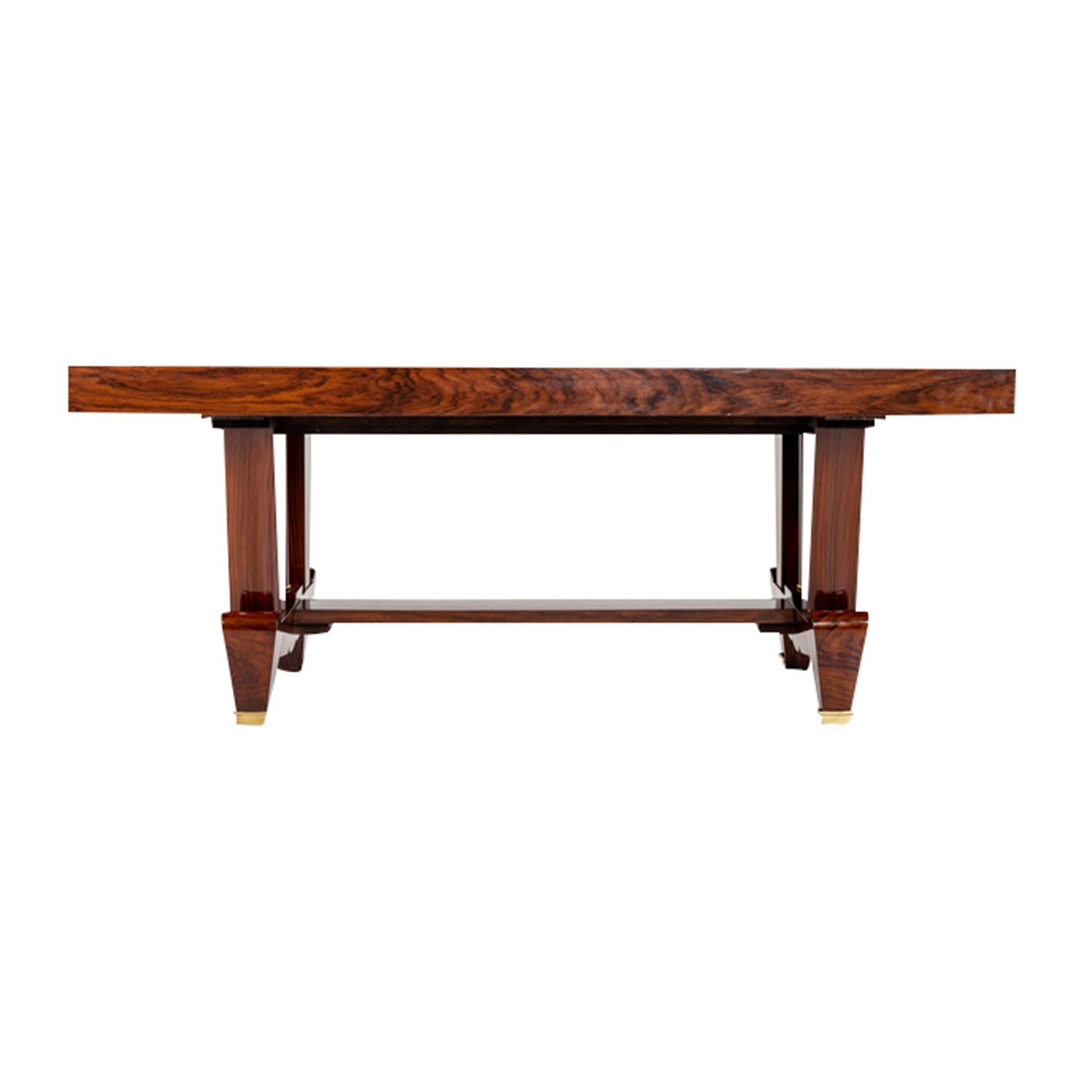 20th Century Brown French Art Deco Polished Mahogany Dining Table – Parisian Desk