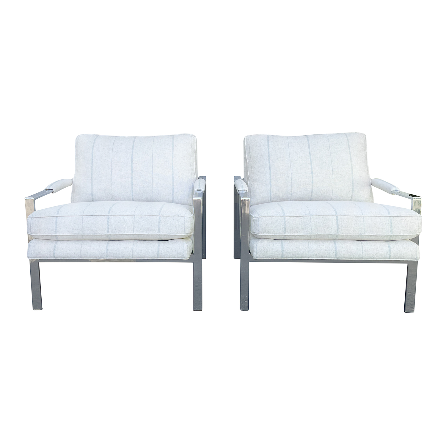 Pair of 1960s American Thayer Coggin Armchairs by Milo Baughman