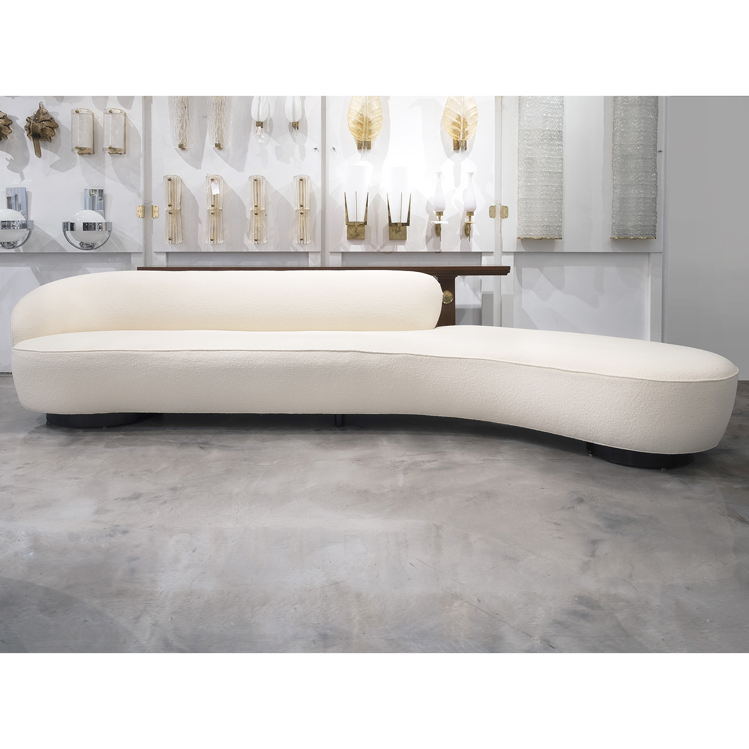20th Century American Walnut Six Seater Sloane II Sofa by Vladimir Kagan Couture