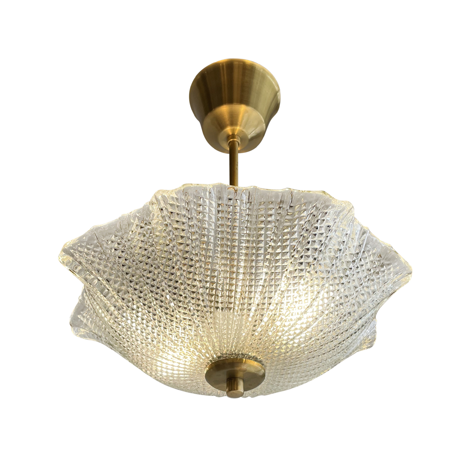 20th Century Swedish Smoked Glass Ceiling Light, Lamp Attributed to Orrefors
