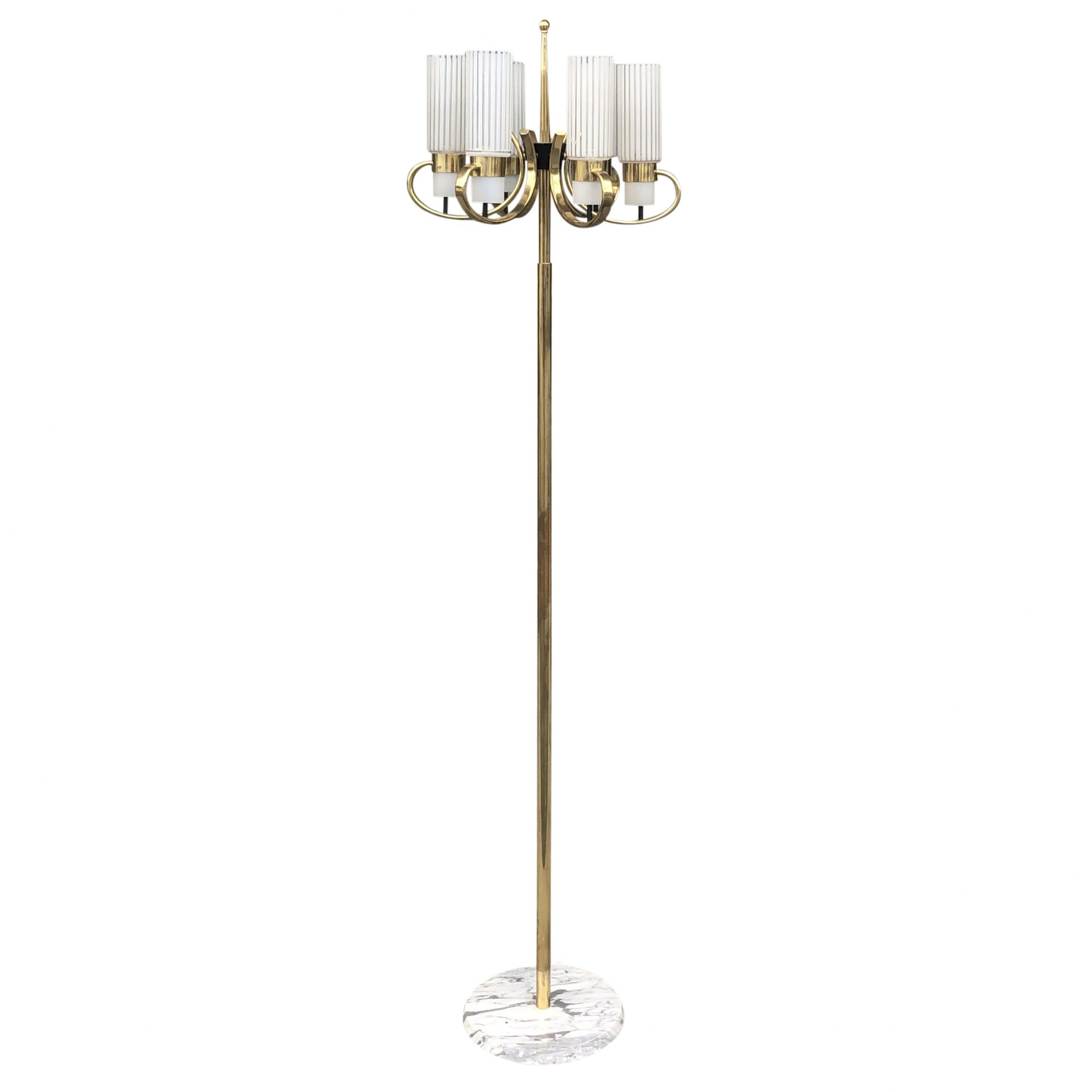 20th Century Italian Marble Floor Lamp – Vintage Light Attributed to Stilnovo