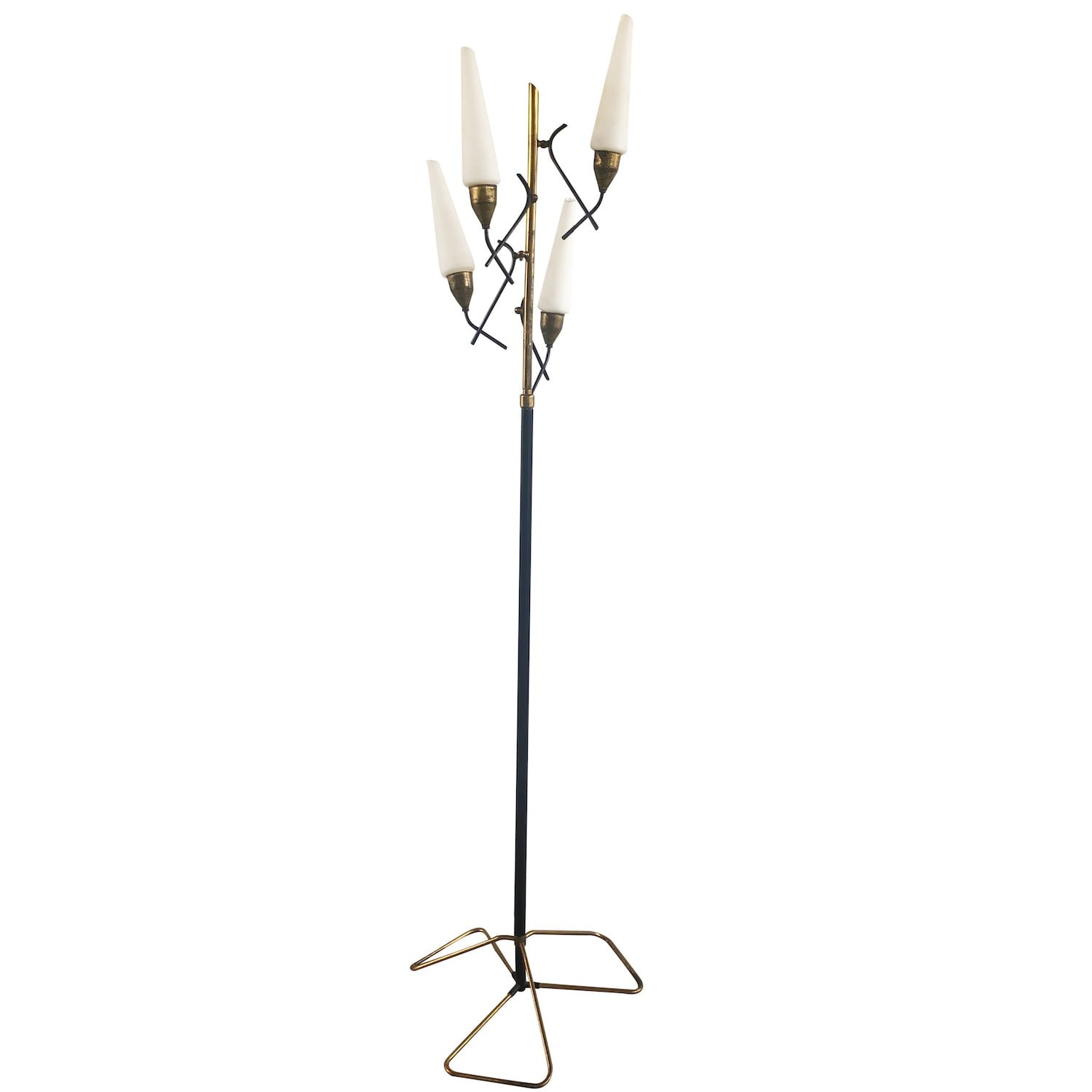 20th Century Italian Iron Sculptural Floor Lamp – Vintage Light by Stilnovo