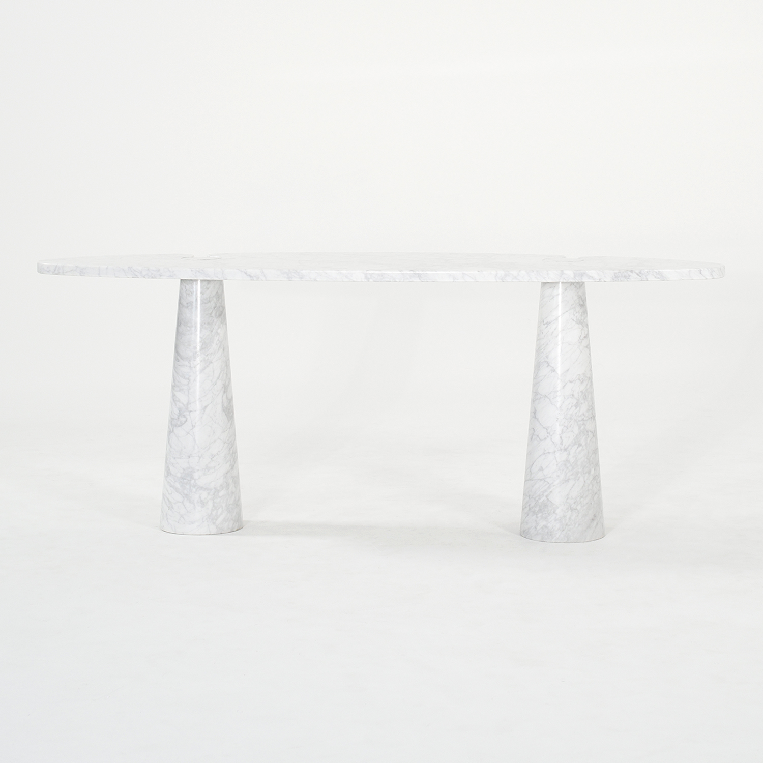 20th Century Italian Oval Marble Console Table – The Eros by Angelo Mangiarotti