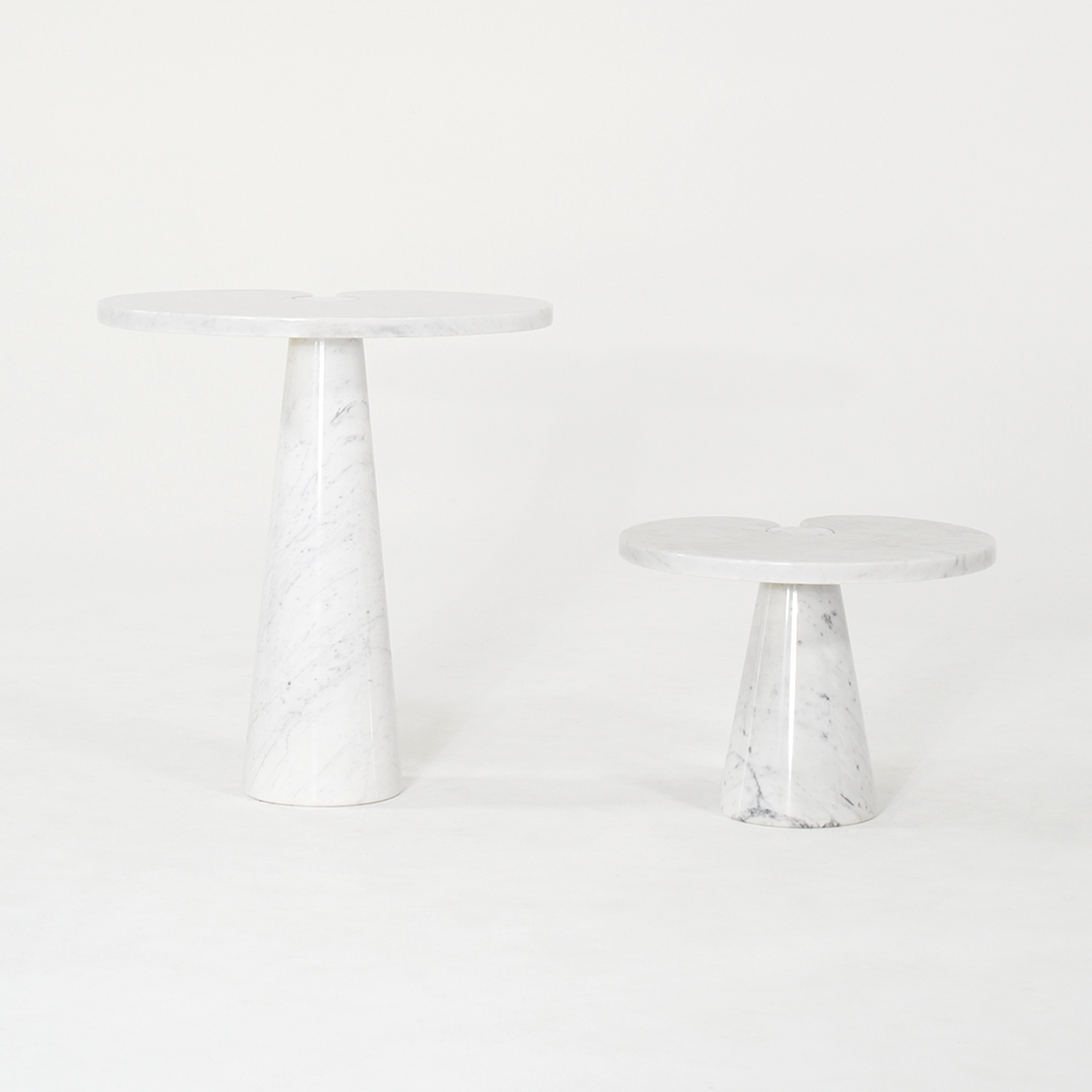 20th Century Italian Pair of Marble Side Tables – The Eros by Angelo Mangiarotti