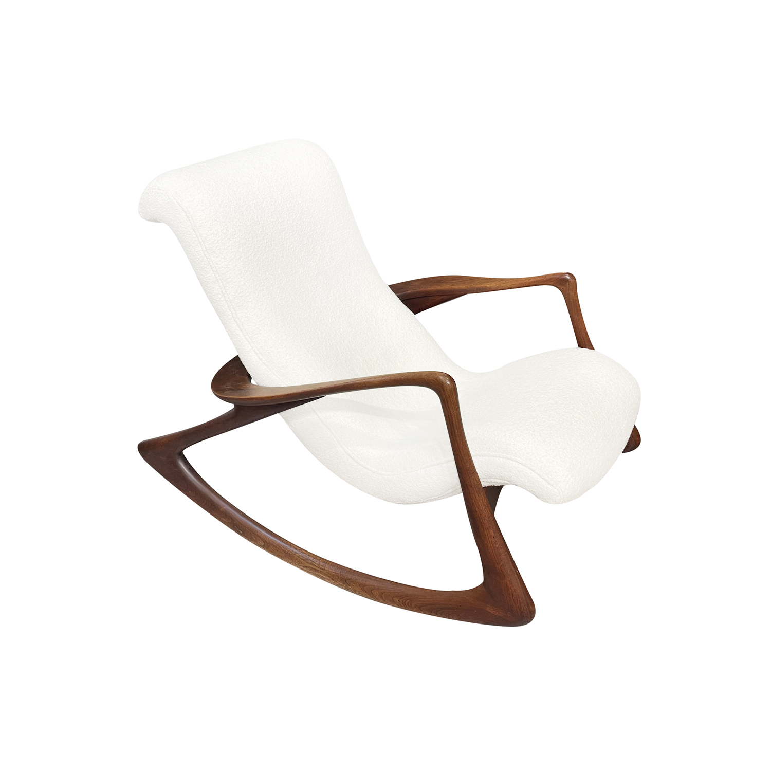 20th Century American Vintage Walnut Rocking Lounge Chair by Vladimir Kagan