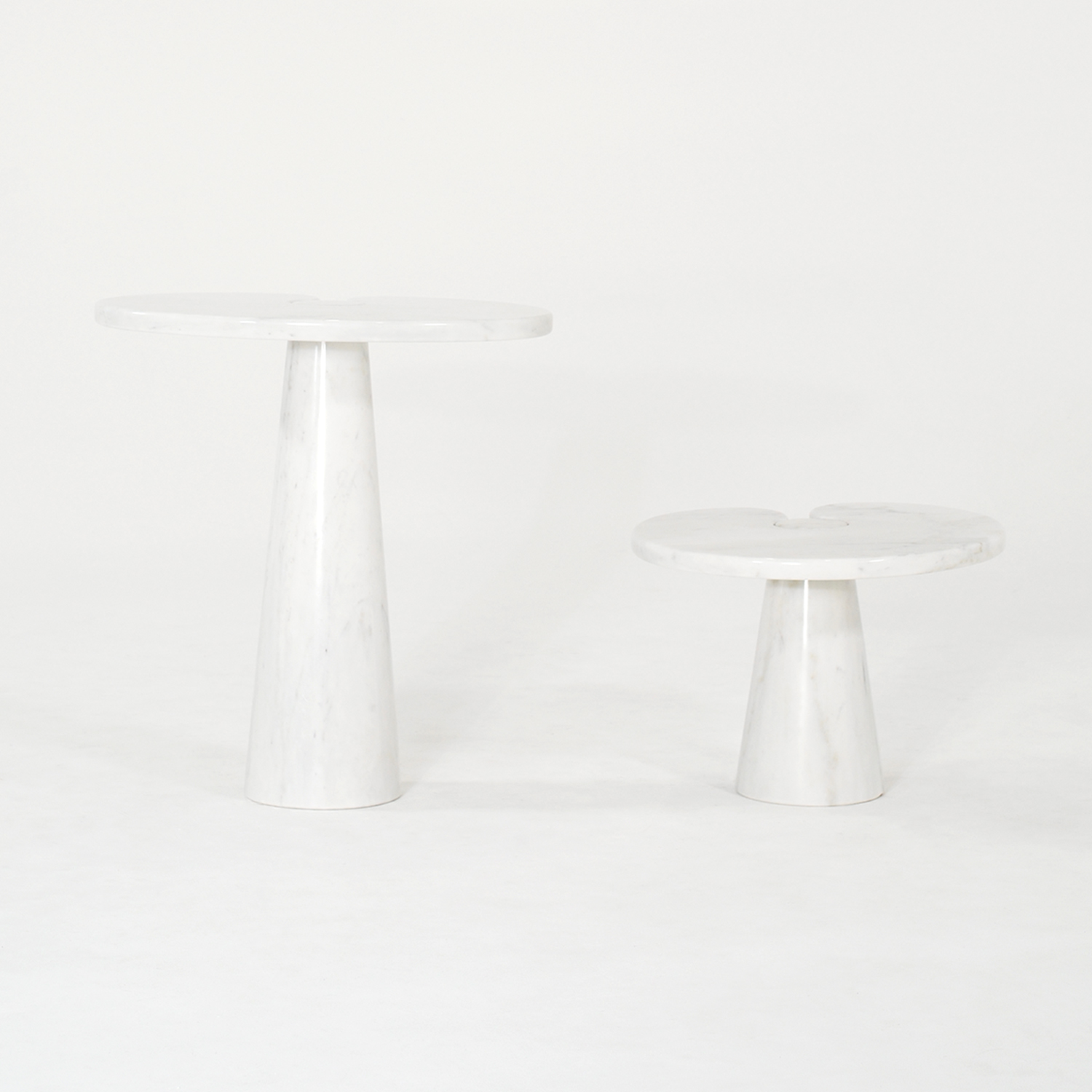20th Century Set of Two Italian Marble Side Tables by Angelo Mangiarotti & Skipper