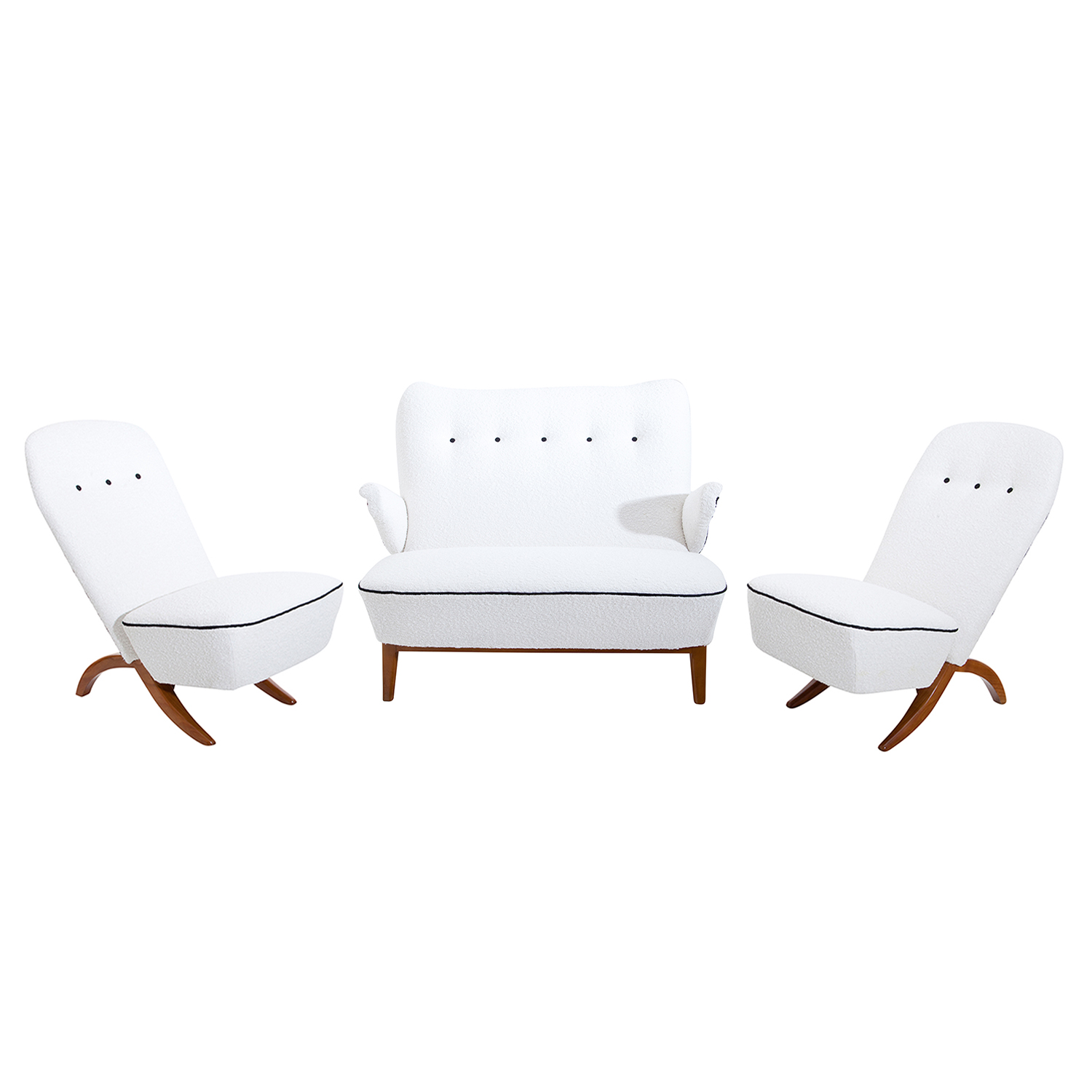 20th Century Dutch Artifort Set of a Congo Sofa & Slipper Chairs by Theo Ruth