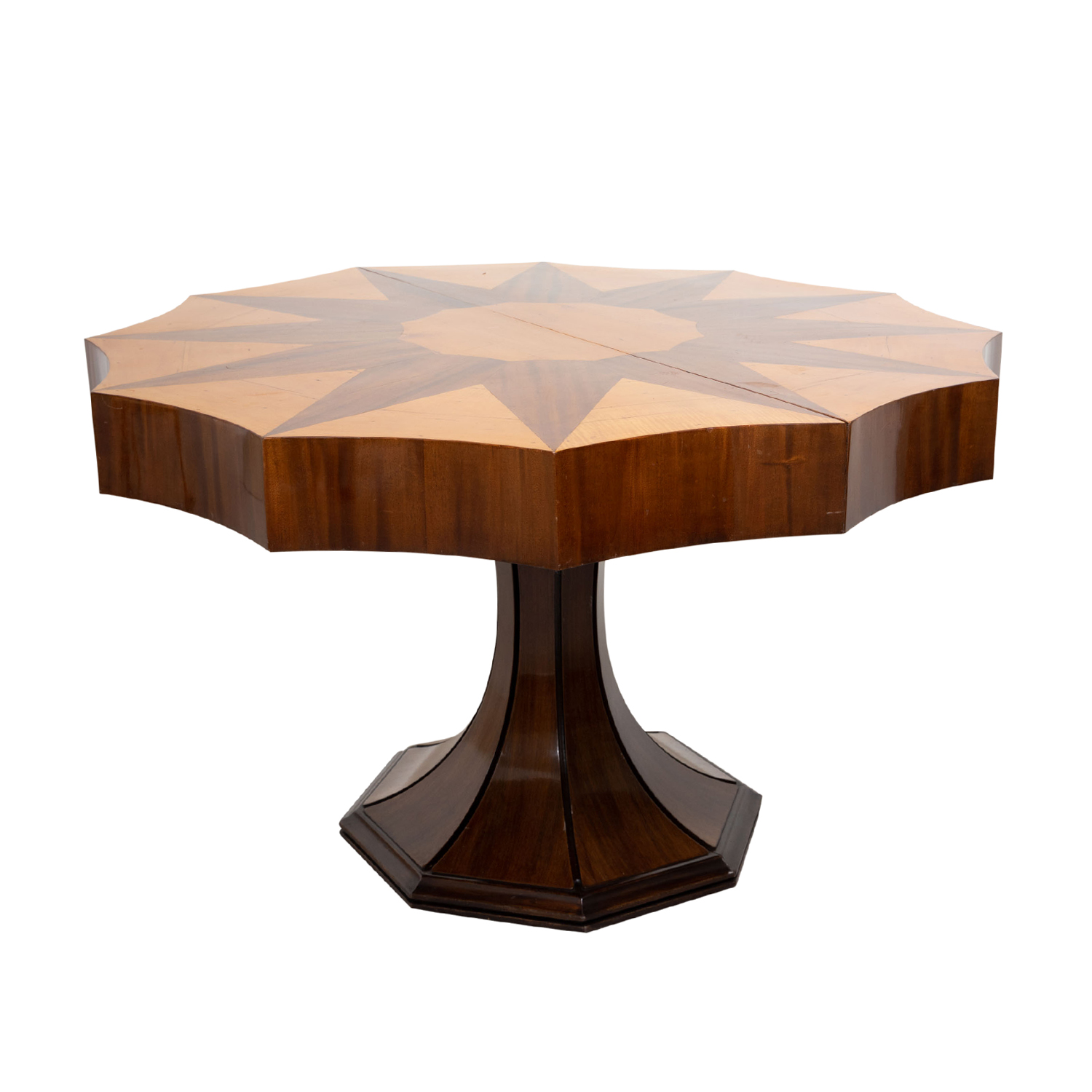 20th Century Italian Modern Veneered Walnut Table – Vintage Center Table