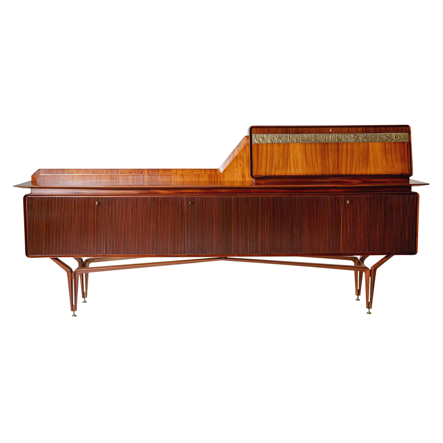 20th Century Italian Modern Rosewood Credenza – Vintage Dry Bar by Mobili Cantù