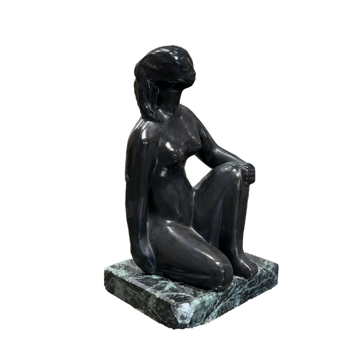 20th Century French Vintage Bronze Statuette of a Woman – Fonderies Gailly