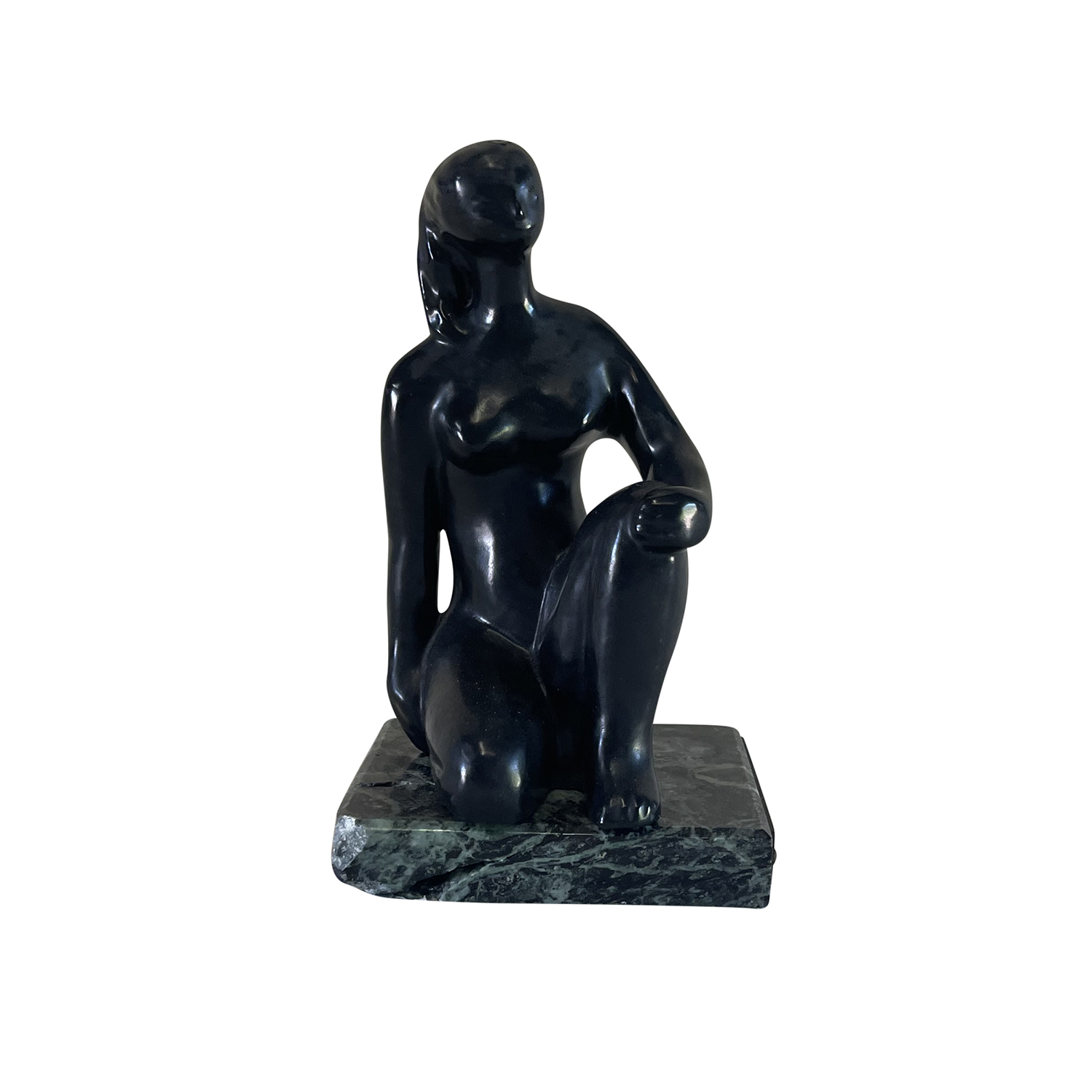 20th Century French Vintage Bronze Statuette of a Woman – Fonderies Gailly
