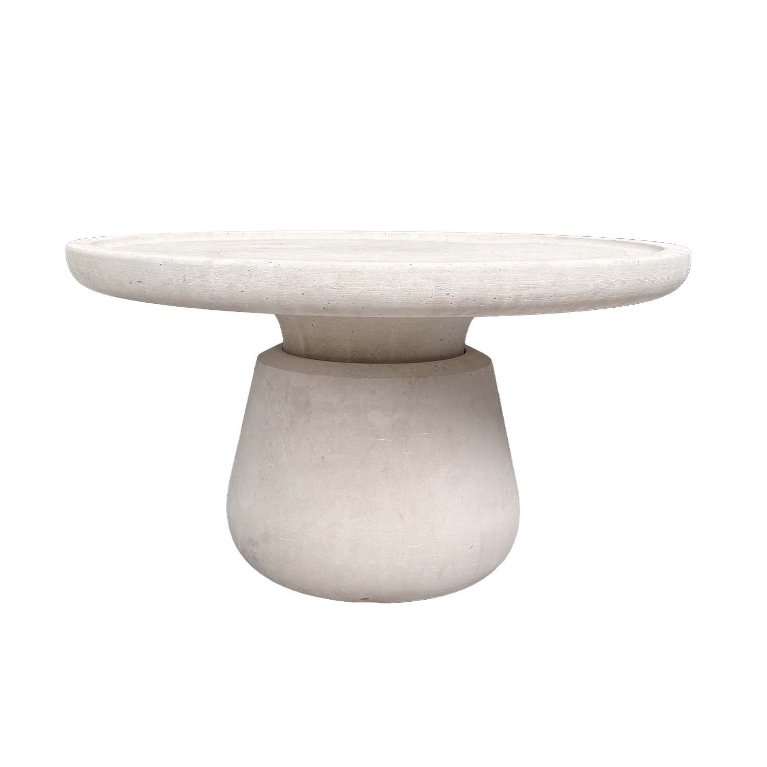 Handcarved Limestone Bulbous Sofa Table from Italy