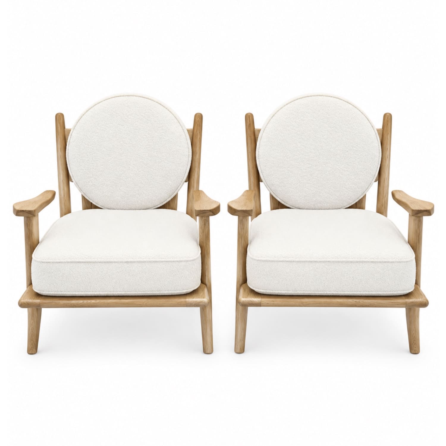 Pair of Guillerme and Jacques Chambron Reupholstered Armchairs